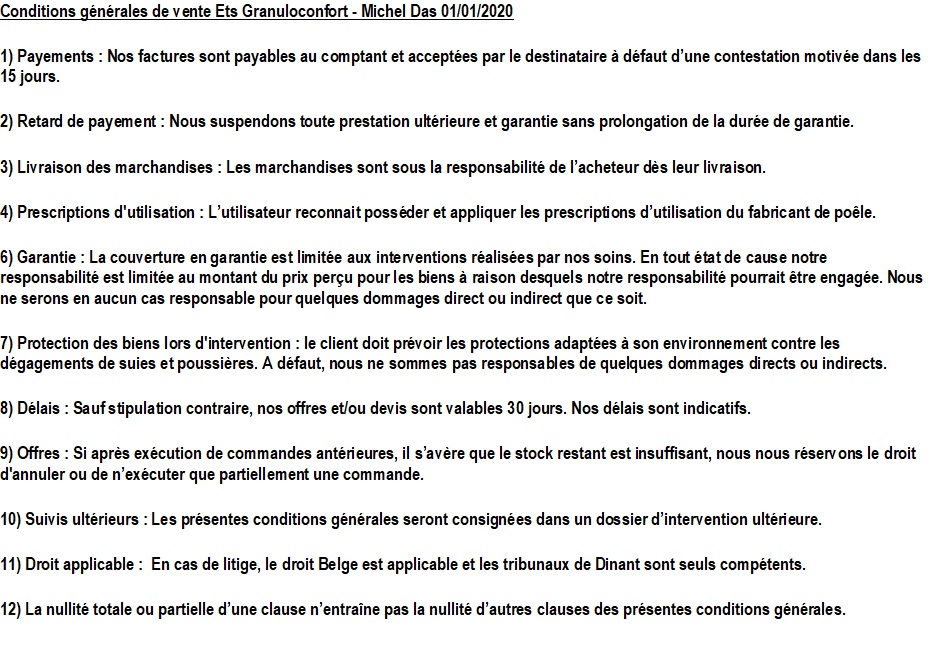 Conditions générales de vente